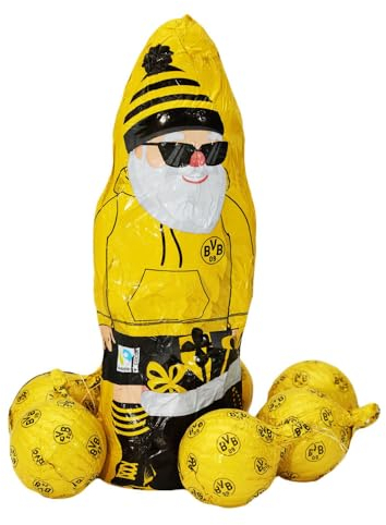 Borussia Dortmund Weihnachtsmischung Mixbeutel Weihnachtsmann & Schokokugeln - Plus Aufkleberkarte BVB 09