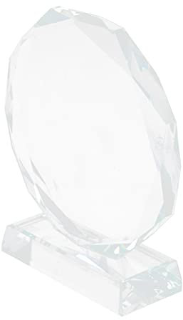 Kisangel Blank Crystal Trophy Table Top Decor Trophy for Kids Trophies for Adults Appreciation Glass Trophy Award Crystal Glass Trophy Transparent Award Accessory Simple Trophy Simple