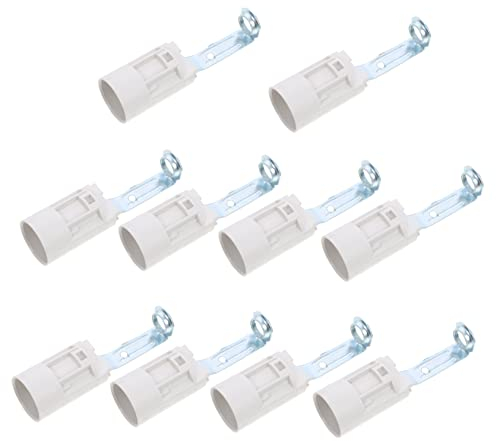 CAXUSD 10 Stück Kerzenlichtsockel Lampenfassungen Für Schreibtischlampen Wandleuchten Mit Zinklegierung Und Kunststoff