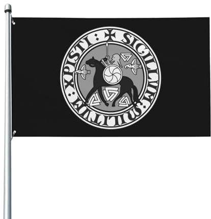 120 x 180 cm, dekorative Hausflagge, Hofbanner, Wikinger, skandinavische Templer, Krieger, Ritter, Kreuzritter, Druck, Gartenflaggen, hängende Flagge, Dekoration