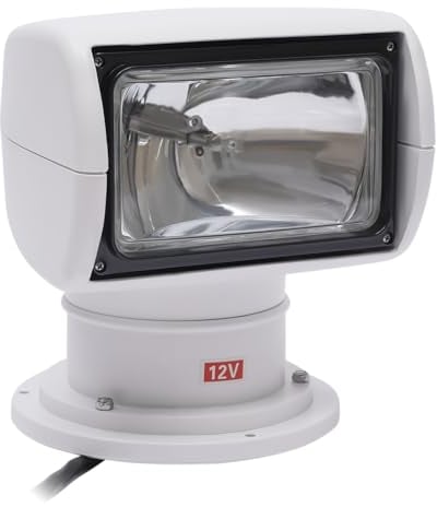 Acesunny Marine Boot Auto Suchscheinwerfer Suchlicht + Fernbedienung Searchlight 100W 12V 360° Fern Scheinwerfer Suchscheinwerfer Marine Boot Auto Fernbedienung