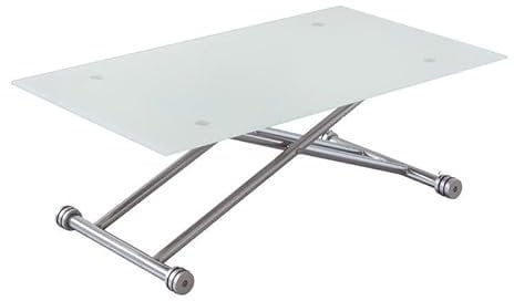 fanmuebles Mesa Centro elevable Cristal Savila 120 x 40-75 x 70 cm
