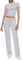 AnotherChill 2-teiliges Lounge-Set für Damen, gerades Bein, kurze Ärmel, bauchfreies T-Shirt, lässige Outfits, bequeme Loungewear, Hellgrau, S