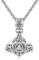 REDSUN Collier marteau de Thor Vikings en argent sterling 925 avec pendentif marteau de Thor Remorque celtique Amulette Bijoux pour hommes, fils, garçons, femmes, hommes unisexes, Argent sterling