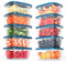 EFISH 10PCS Rechteck Kunststoff Portion Box Sets mit Deckel.Food Aufbewahrungsbox, Behälter Sets, Lebensmittellagerung, Lebensmittelbehälter, Kunststoff-Lebensmittelbehälter