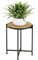 Bamworld Support Plantes Intérieur Rond, Table En Métal Moderne Pour Petits Espaces, Étagère Plante Élégante Pour Terrasse, Balcon, Jardin, Porte Plante Extérieur Et Porte Plante Intérieur