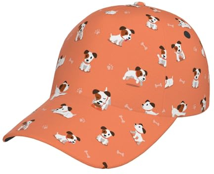 Baseballkappe mit Fischgemälde, verstellbar, Hip-Hop-Hut, Trucker-Mütze, Sport, Outdoor, Golf, Mode, Hund mit großem Bo, One size