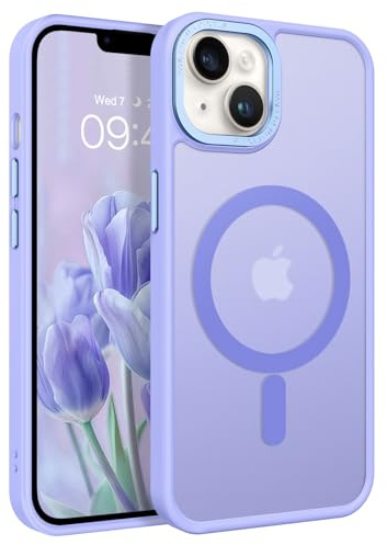 GaoBao für iPhone 13 Hülle, Handyhülle iPhone 13 [Kompatibel mit MagSafe] Durchscheinende Matte Magnetische Stoßfeste Anti-Fingerabdruck Schutzhülle Handyhülle für 6.1 Case, Lavendel