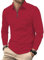 HMIYA Herren Poloshirt-Langarm Poloshirt aus Baumwolle Atmungsaktiv Casual T-Shirt mit Tasche,Rot,3XL