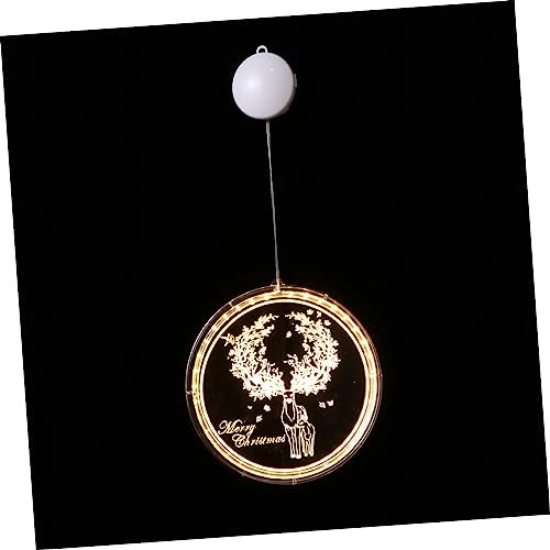 ABOOFAN 1 Pc Weihnachten Hirsch Hängen Lampe Keine Batterie Weiß für Home Decor