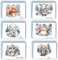 12 Weihnachtskarten Klappkarten mit Umschlägen, A6 Postkarten Set, Aquarell Waldtiere Serie, mit Weihnachtsgrüße, Weihnachtskarte für Familie Freunde (Englisch)