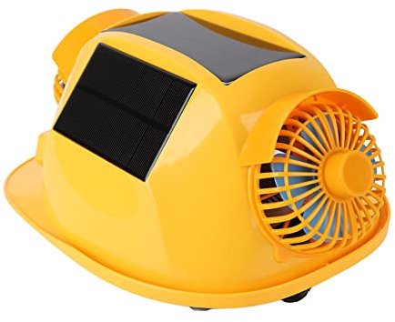 Natudeco Schutzhelm, Solarventilator, Doppelventilator, Schutzhelm mit Licht, solarbetriebener Bauhelm für Heimwerker