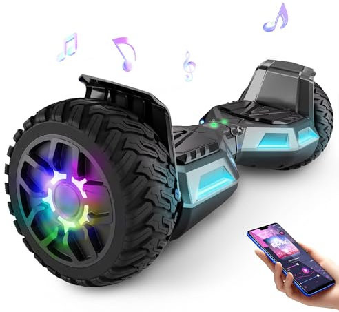 8.5 Pouces Tires Self Balancing Scooters with Music Speaker, Self Balancing Scooter for Kids