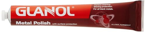 Chabrias Ltd GLANOL WENOL Metal Polish 1 x 100ml tube - Heavy Duty Metal Cleaner and Surface Protection Polish for Brass Copper Silver Chrome Stainless Steel and Gold Shine Restoration