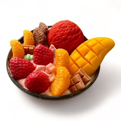 Velas Aromáticas XXL Decorativas Ambientador de Hogar Velas Originales Cumpleaños Velas de Colores Decoración de Fiestas Velas Perfumadas Vainilla y Fruta de Larga Duración, Cera de Soja