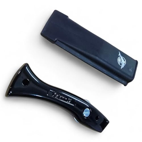 Dolphin Carpet Cutting Handle, Carpet Fitter Work Trimming Knife with Holster, Black - No Blades, PTL®