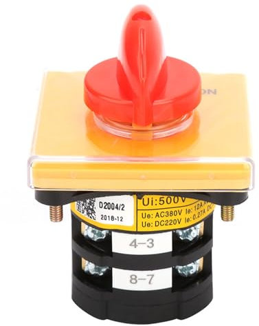 Drehumschalter, Schaltnetzteil, Wechselschalter AC 380 V 25 A, 3-Positionen-Universal-Drehnocken, Generator-Umschalter