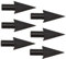 6 x Jagdspitzen, traditionelle Metall-Bogenspitzen, Pfeilspitzen, Spitze für Holz und