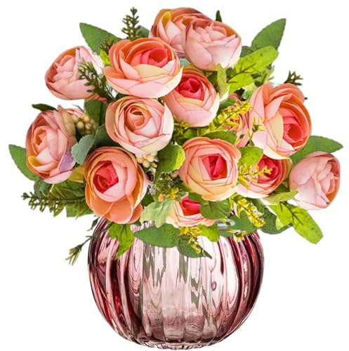 astylishome Faux Flowers that Look Real Long Stem Artificial Flowers Peony Silk Peonies Bouquets Fake Flowers Bouquets Wedding Decoration Home Table Kitchen Office Garden Bridal Greenery 3504