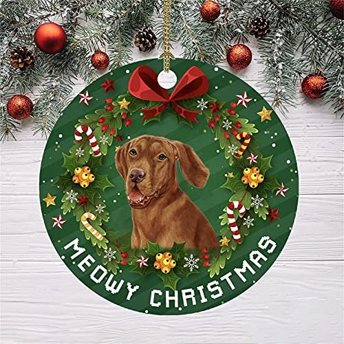 TURWXGSO Weihnachtsdekoration, Weihnachtsdekoration, lustige Dekoration, Weihnachts-Hunde-Muster, Anhänger, Weihnachtsbaumschmuck für Weihnachten, Neujahr, Dekoration, Urlaubsdekoration