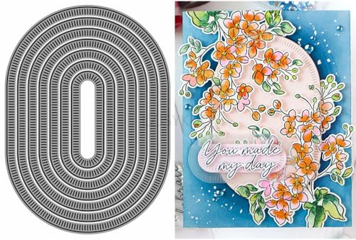 Hintergrund-Stanzformen für Kartenherstellung, ovale Metall-Stanzformen für Papier, Scrapbooking, DIY-Schablonen für Album, Party, Hochzeit, Festivals, Dekoration