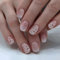 24PCS Short French Ombre Press On Nails for Women, Pink and White Gradient Fake Nails with 3D Floral Design, Full Cover Acrylic Nails with Natural Look and Elegant Style