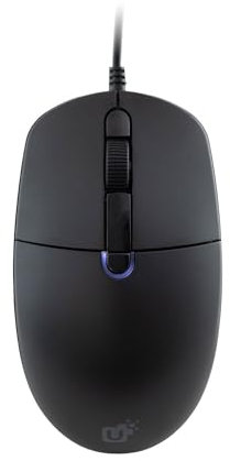 INOVU FM 1600 - Souris PC - Noir - Ambidextre - 4 Boutons - USB - Câble 1,5m - Légèreté : 90g