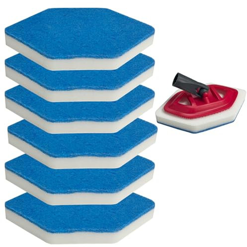 Beaufan Pack de 6 recambios de repuesto para fregona de baño y bañera, compatible con Vileda Bath Magic Bad Esponja multisuperficie