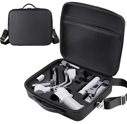 PONYRC RS 4 Mini-Tragetasche, wasserdicht, tragbar, PU-Leder, Aufbewahrung, Schultertasche, Reisetasche für DJI RS 4 Mini Creator Combo Gimbal, leichter Stabilisator und Zubehör