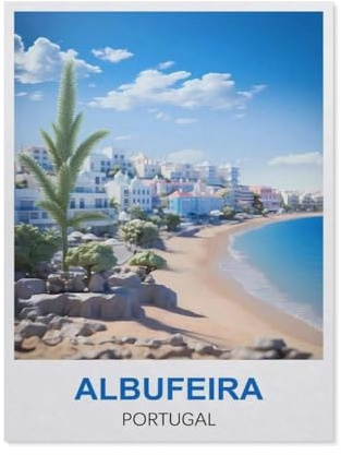YYHMKBYY，Jigsaw Puzzles 1000 Pieces，Albufeira Portugal，Paper Children Games Educational Toys（50x70cm）-S45