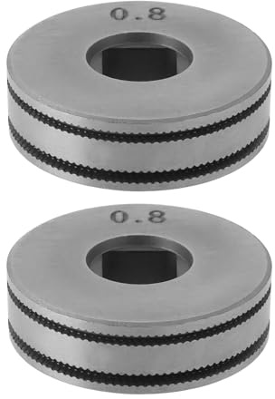 SG Store 2pcs 0.8/1.0mm Wire Feed Drive Rollers Roll Wheels Knurled Groove 25mm Compatible with MIG Welder