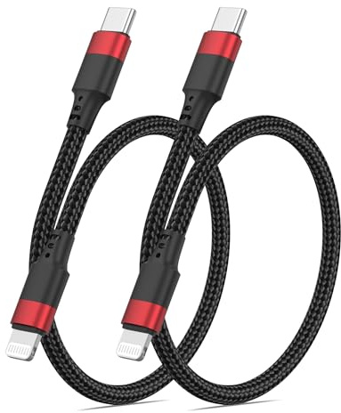 Bkduice USB C Lightning Kabel Kurz [30cm, 2 Stück], MFi-Zertifiziert Kurzes iPhone Ladekabel PD 0.3m USBC auf Lightning Schnellladekabel für iPhone 14 13 12 11 Mini Pro Max XS XR X Plus SE