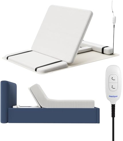 FLEXISPOT Electric Adjustable Bed Frame, 0–60° Adjustable Head Incline, Anti-Snore Design with Quiet Motor, Heavy Duty Metal Bed Base, Tool-Free Assembly, for Disabled & Elderly