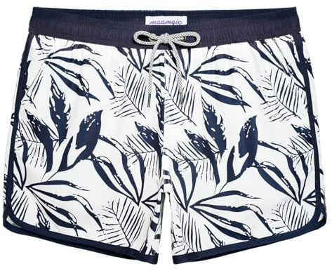 maamgic Short de Bain Homme Vintage - Maillot de Bain Homme Bermuda Séchage Rapide Doublure Confortable avec 3 Poches