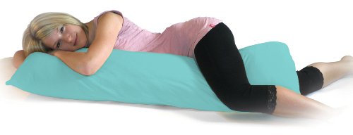 Dukal | Bezug für Seitenschläferkissen | 40 x 120 cm | aus hochwertigem DOPPEL-Jersey | 100% Baumwolle | Farbe: türkis