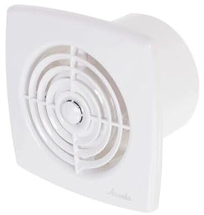 Awenta Retis WR100R Ø100 mm Wandmontierter Abluftventilator – Elektrischer Luftstromventilator für den Heimgebrauch – Badezimmer-Abluftventilator mit Timer und Bewegungsmelder – Weiß