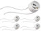 ledscom.de 5 Stück GU10 Fassung, Keramik, weiß, 230V AC, max. 25W