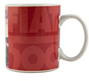 Produit sous licence officielle Fiat 500 Mug. Rétro Rouge.