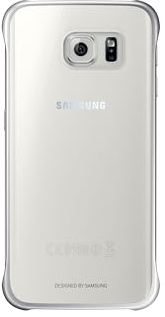 Samsung Custodia Clear Cover per Galaxy S6 Edge, Argento
