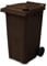 240 Litre Wheelie Bin - Brown (Standard Household Size) - Typically Used For Garden Waste, EN 840 standard, 590 (w) x 760 (d) x 1190 (h) mm