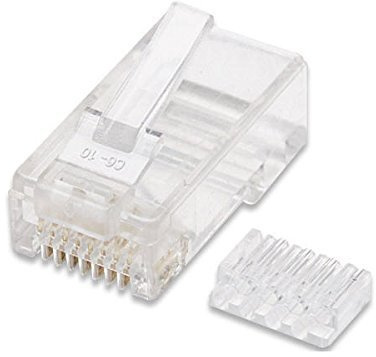 E Modular Stecker, RJ-45, Cat6, UTP, 100 Stück RJ-45, Cat6, UTP, 100 Stück, inkl. Einfädelhilfe