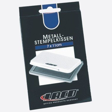 Stempelkissen 7x11cm Metallgeh.blau