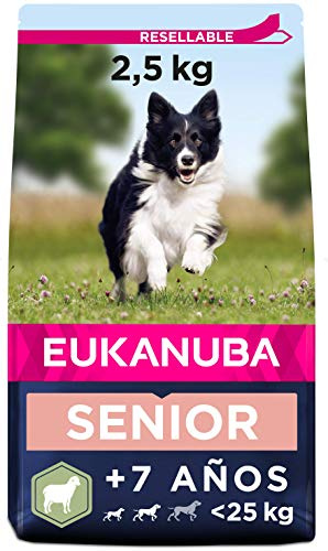 Eukanuba Complete Dry Dog Food for Senior Small and Medium Breeds with Lamb and Rice 2.5 kg