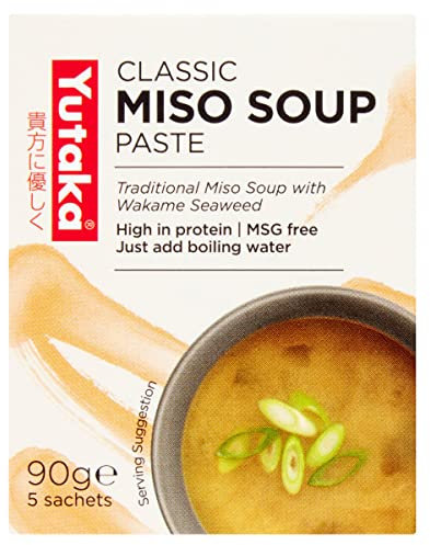 Yutaka Miso Soup 90g (Pack of 3, 15 Sachets) | Instant Japanese Soup with Wakame Seaweed | No MSG, High Protein, Vegan-Friendly | Easy to Prepare, Authentic Flavour