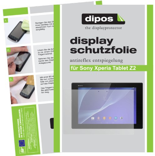 dipos I 2X Schutzfolie matt kompatibel mit Sony Xperia Tablet Z2 Folie Displayschutzfolie