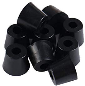 sourcingmap 10pcs Rubber Feet Bumpers Furniture Table Amplifier Speaker Cabinet Leg Pads, D16x13xH13mm
