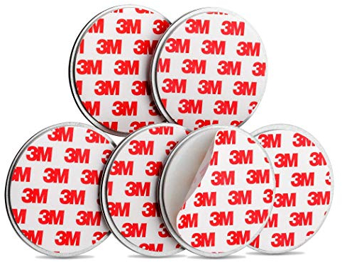 SEBSON Magnethalterung, Magnetpads, Magnetbefestigung für Rauchmelder, selbstklebend, 6er Pack