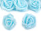 10 Deko-Rose Rosenblüte Rosenkopf 3-4cm Moosgummirosen Foamrosen Schaumrosen, Farbwahl, Farbe:blau