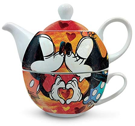 Egan théière avec tasse Mickey et Minnie Rouge Taille Unique