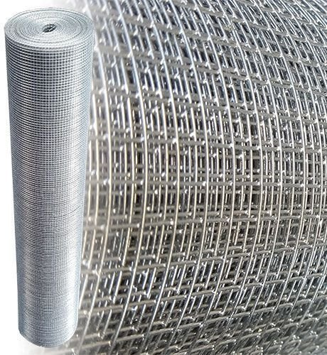 Garmix Volierendraht 6x6mm Drahtgitter 4-Eck Maschendraht Zaun Feuerverzinkt 0,65 mm (50 cm x 5m)